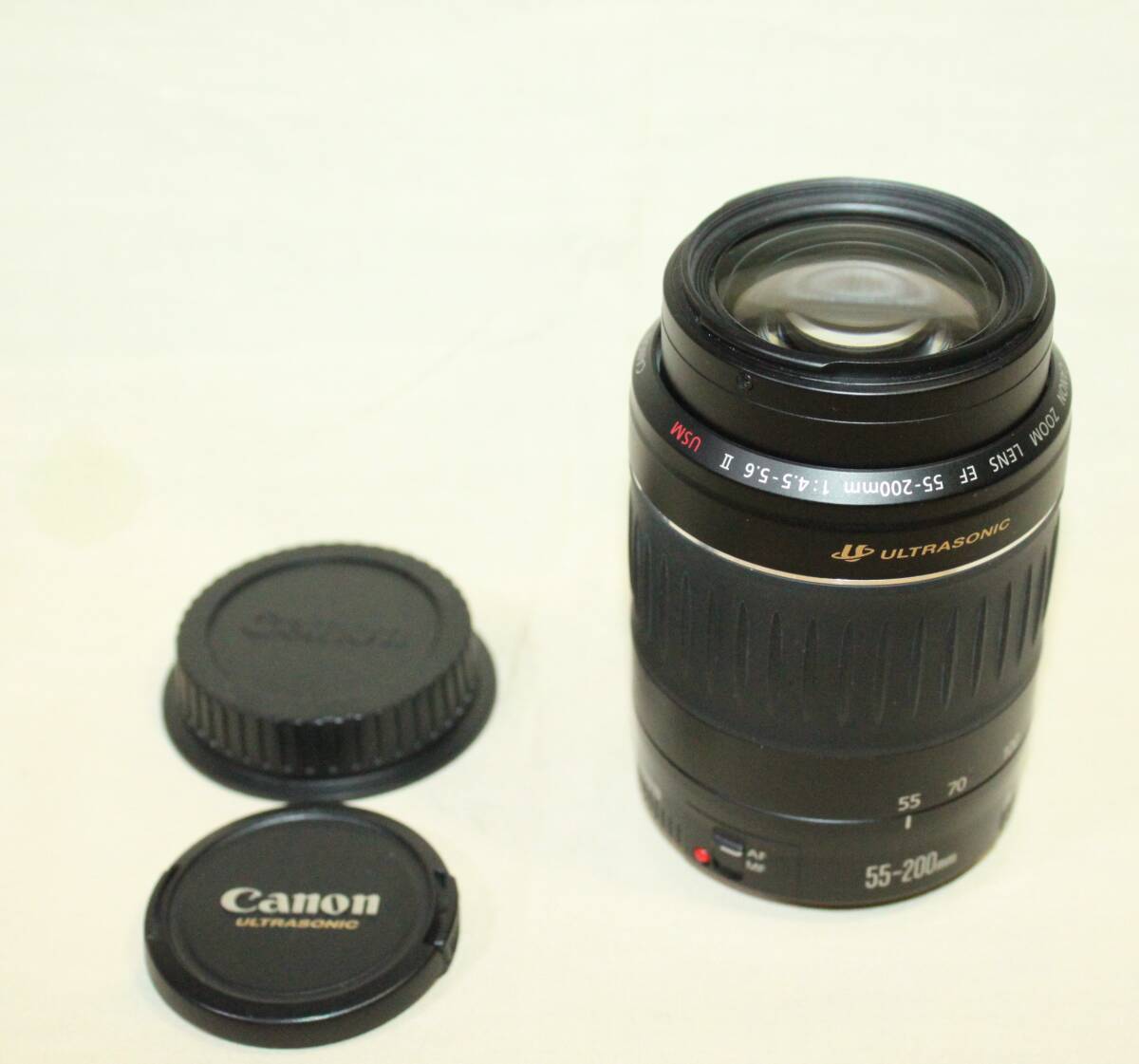 Canon キヤノン レンズ EF 55-200mm ULTRASONIC 1:4.5-5.6 II USM キャップ付き 動作確認済みの画像1