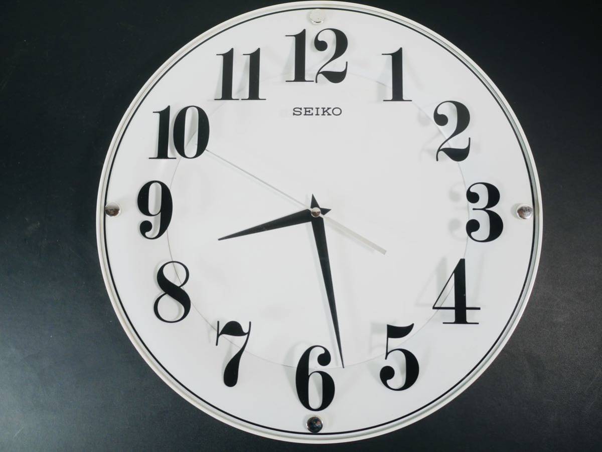 SEIKO セイコークロック 掛け時計 アナログ 白 KX608W ナチュラル おしゃれ スイープ秒針　連続秒針 壁掛け時計 掛け時計 _画像1