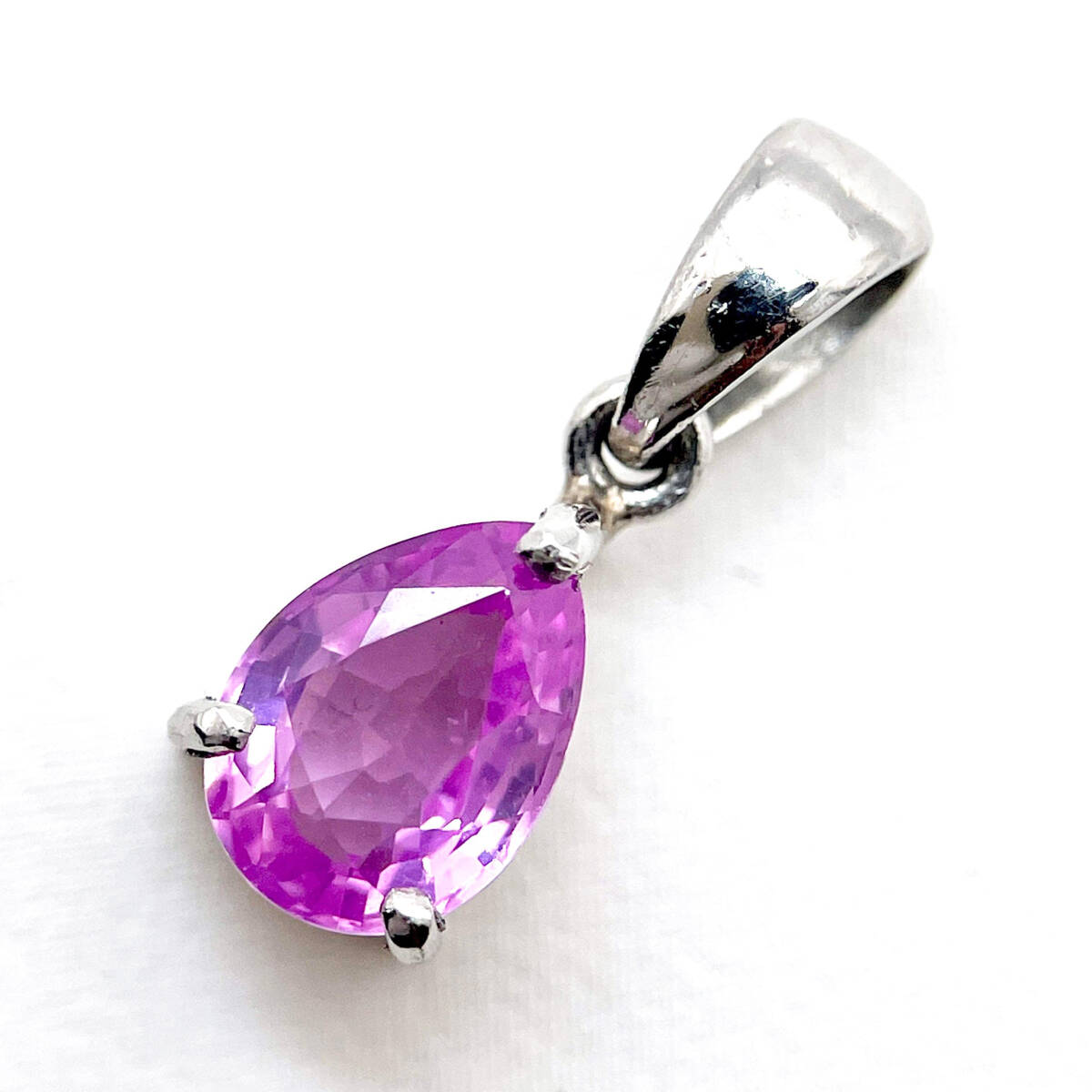 【1円スタート】 PT900 ピンクサファイア? ペンダントトップ 1.3g 0.88ct sapphire ジュエリー jewelry プラチナ 宝石 アクセサリー_画像1