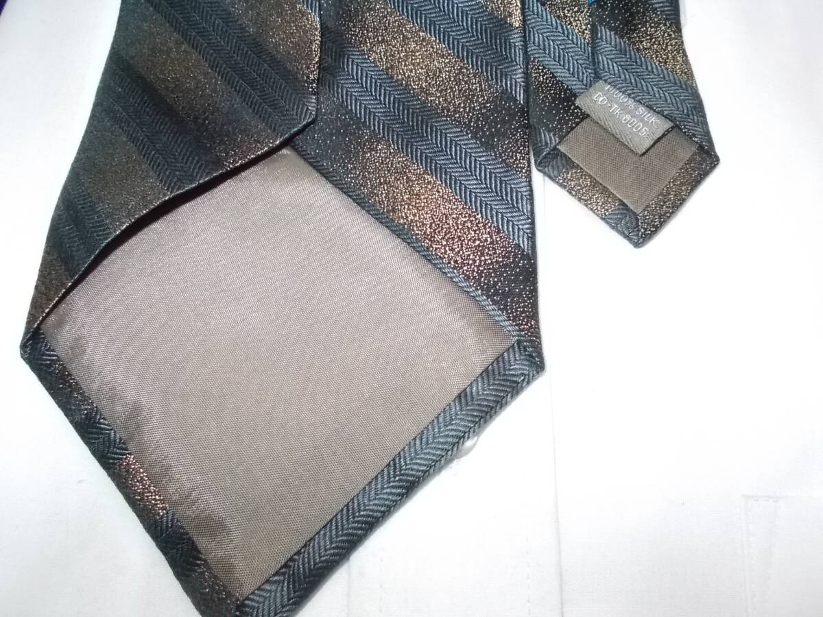 a40*Calvin Klein necktie * Calvin Klein necktie silk made in Japan ARA commercial firm stripe 6C