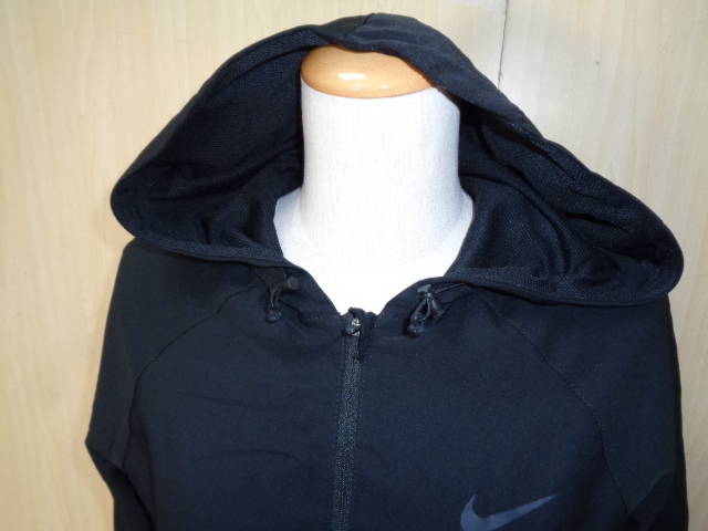 534◆NIKE ウーブン ジャケット◆ナイキ Sサイズ レディース ブラック ジップアップ パーカー 803075-010 フィットネス トレーニングに 6Cの画像2