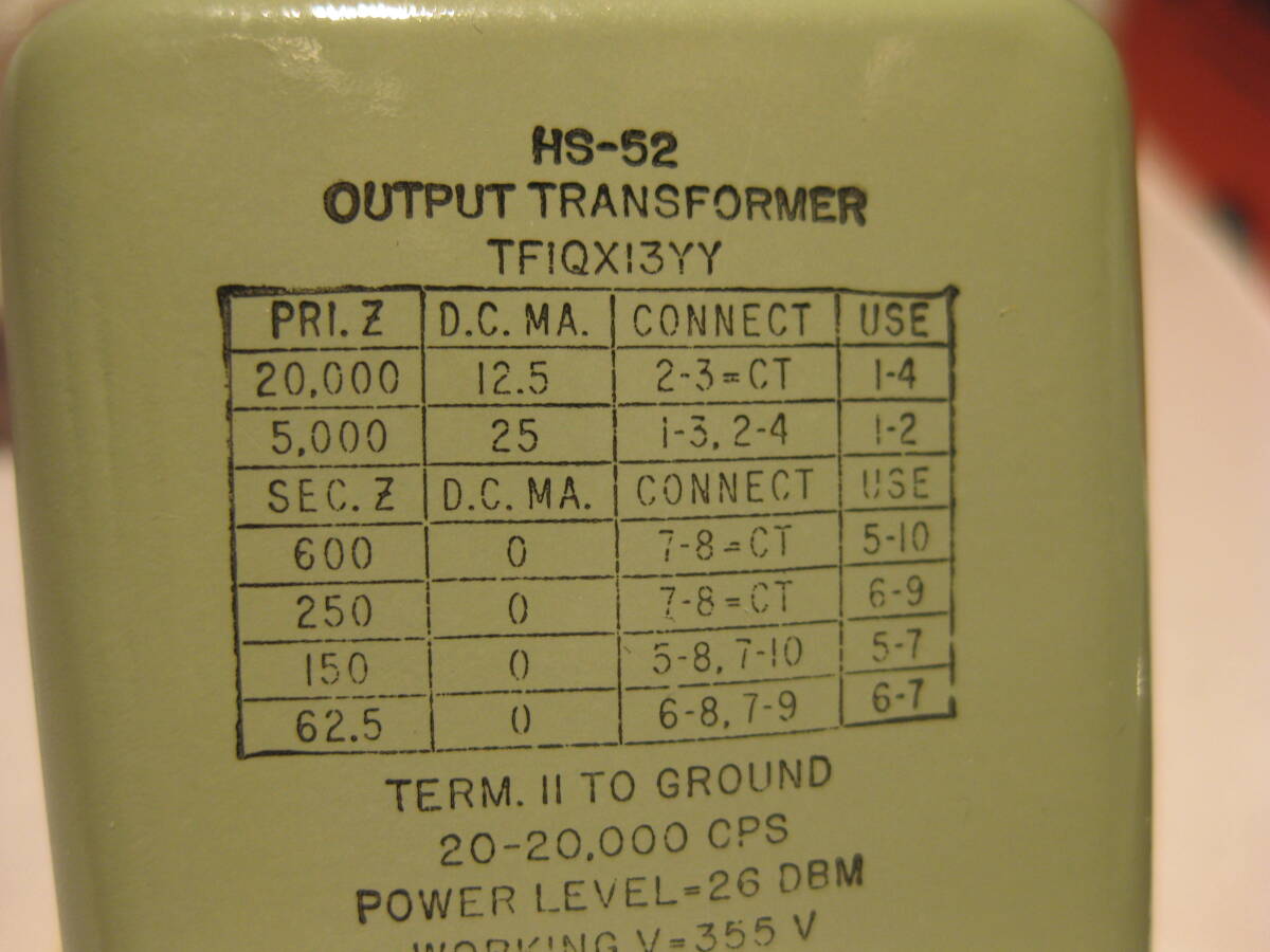  audio tube amplifier parts TRIAD(USA)HS-52 output Transformer 