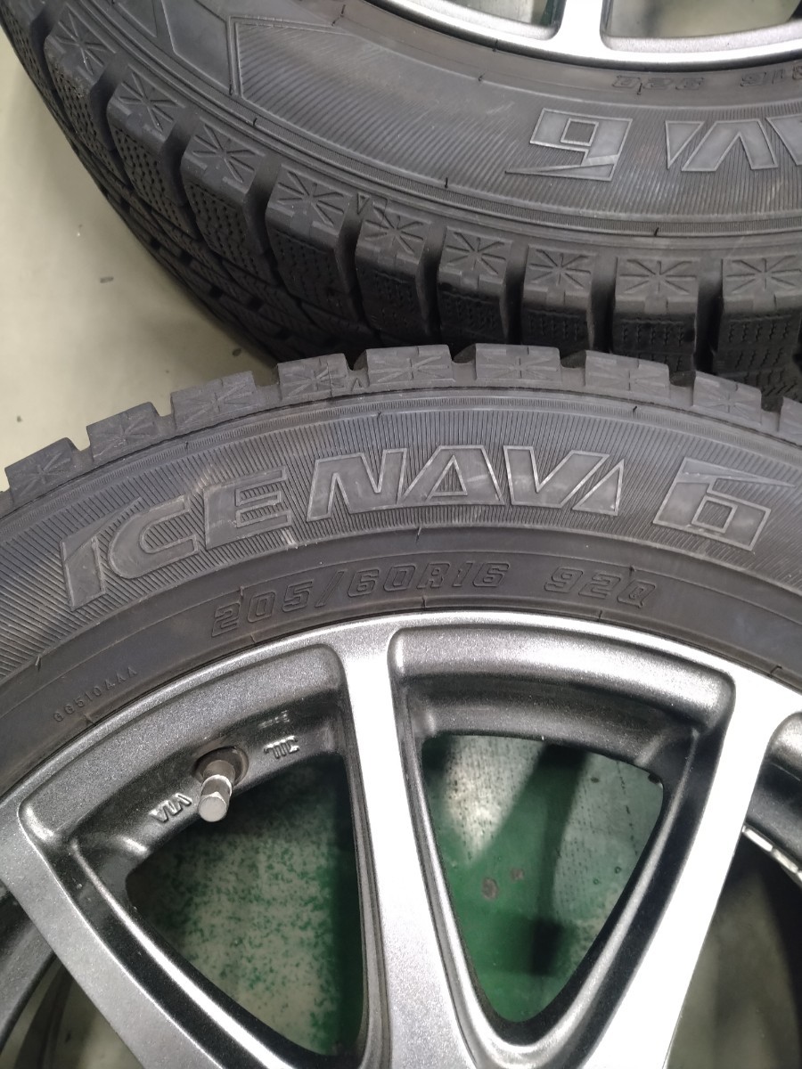 山アリ20年製 GY ICE NAVI6　205/60R16 社外アルミ16×6.5J 5H-114 +48　ノア　ヴォクシー　ステップワゴン_画像2