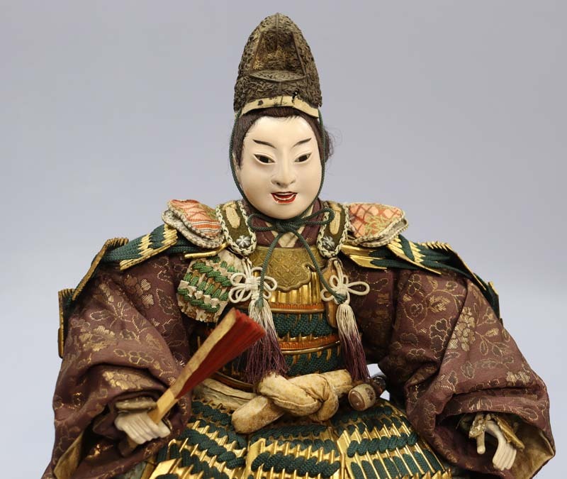 □即決□ 江戸時代 若武者 五月人形 高33cm ガラス目 武者人形 □即決□ 江戸時代 若武者 五月人形 高33cm ガラス目 武者人形
