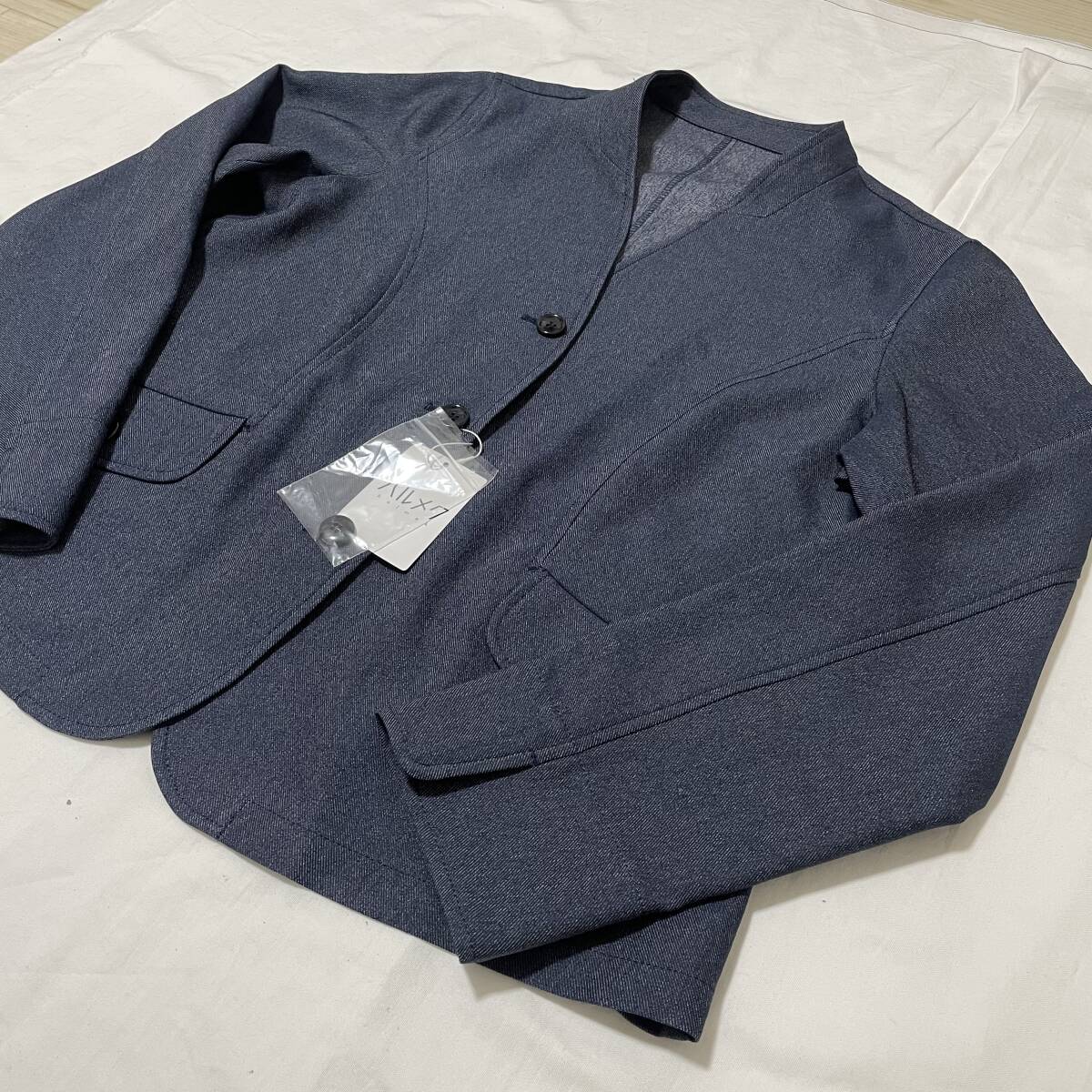 新品☆ハルメク☆インディゴブルーの素敵なジャケット/Mサイズ☆上代12.980-_画像1