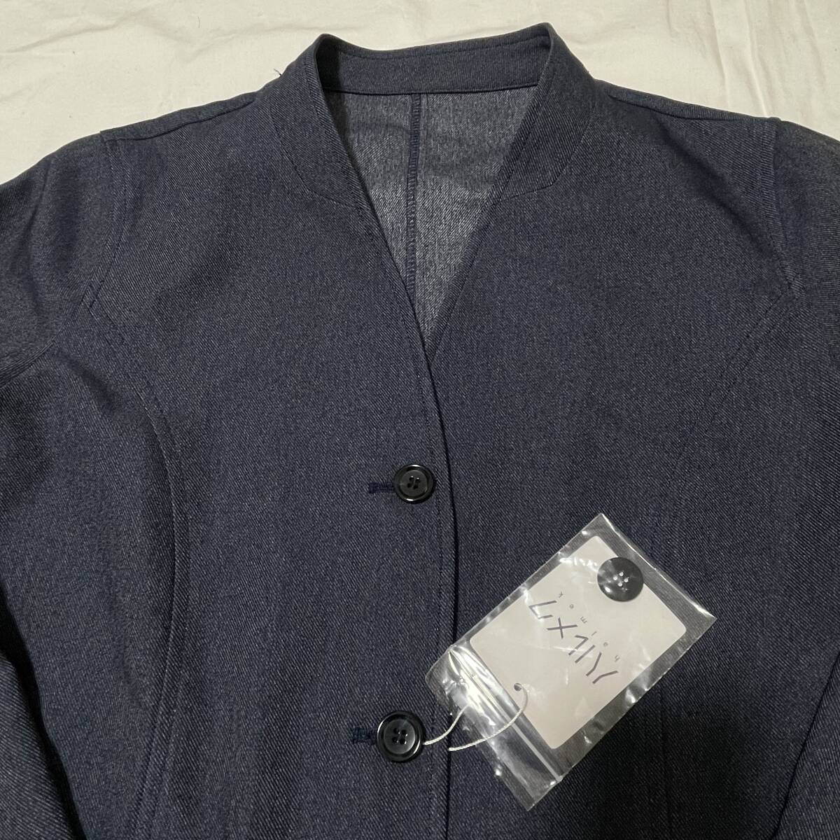 新品☆ハルメク☆インディゴブルーの素敵なジャケット/Mサイズ☆上代12.980-_画像7
