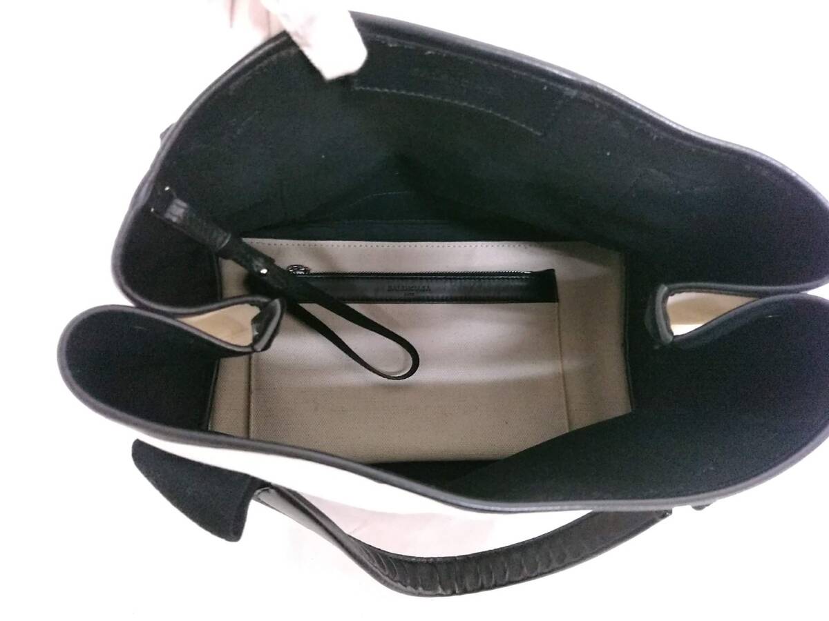 【USED品】 BALENCIAGA バレンシアガ ネイビー カバス バッグ 339933 トートバッグ/インナーポーチ付き/02SH032504-10の画像7