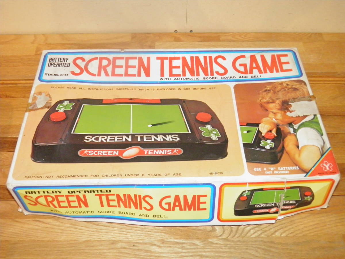  electrification has confirmed junk screen tennis Yonezawa toy ( search Yonezawa Showa Retro toy tray do Mark 