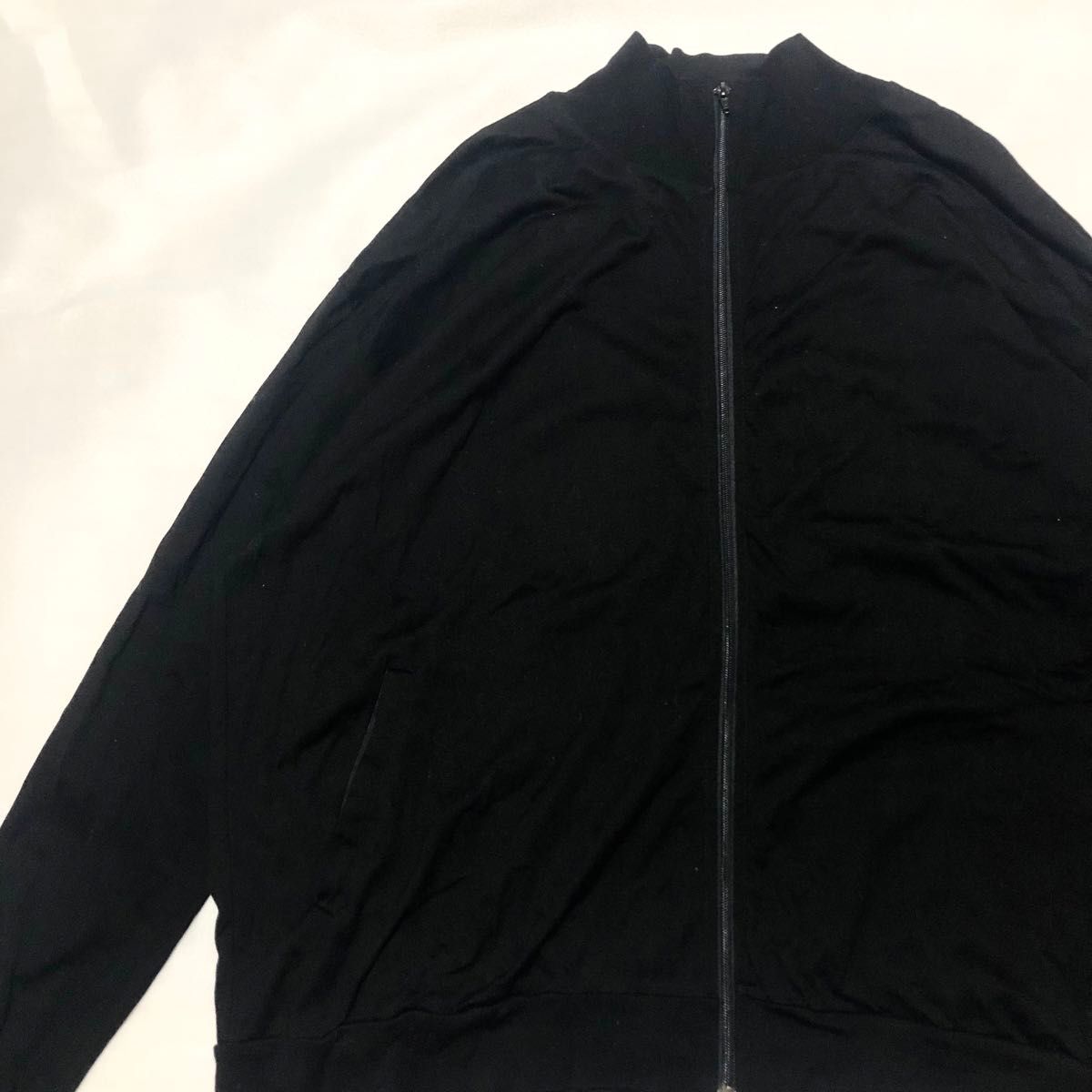 【極美品】FLAMANDフラマン オーバーサイズトラックジャケット L ブラック 黒 スウェットブルゾン XL相当 ライトアウター