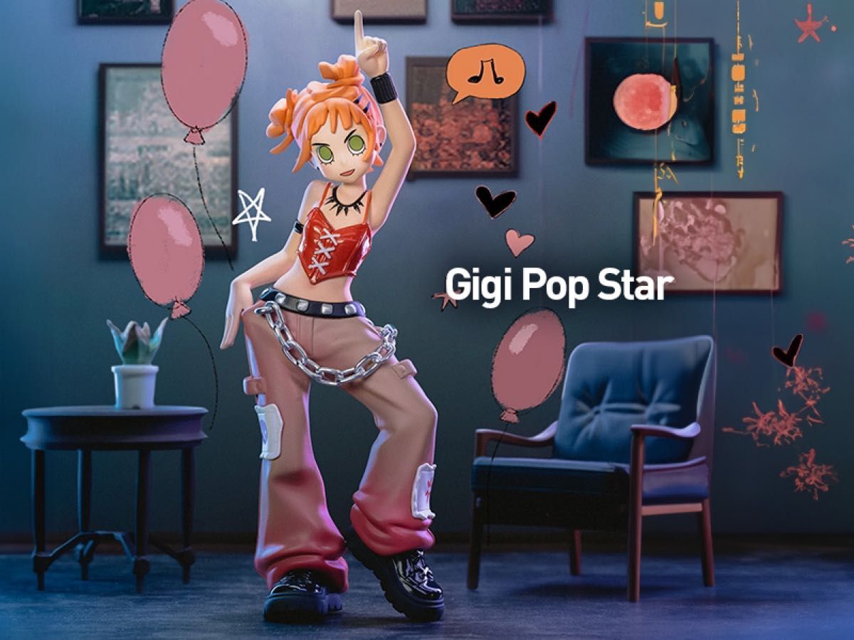 【未開封】popmart Peach Riot Rise Up シリーズ フィギュア Gigi pop star 