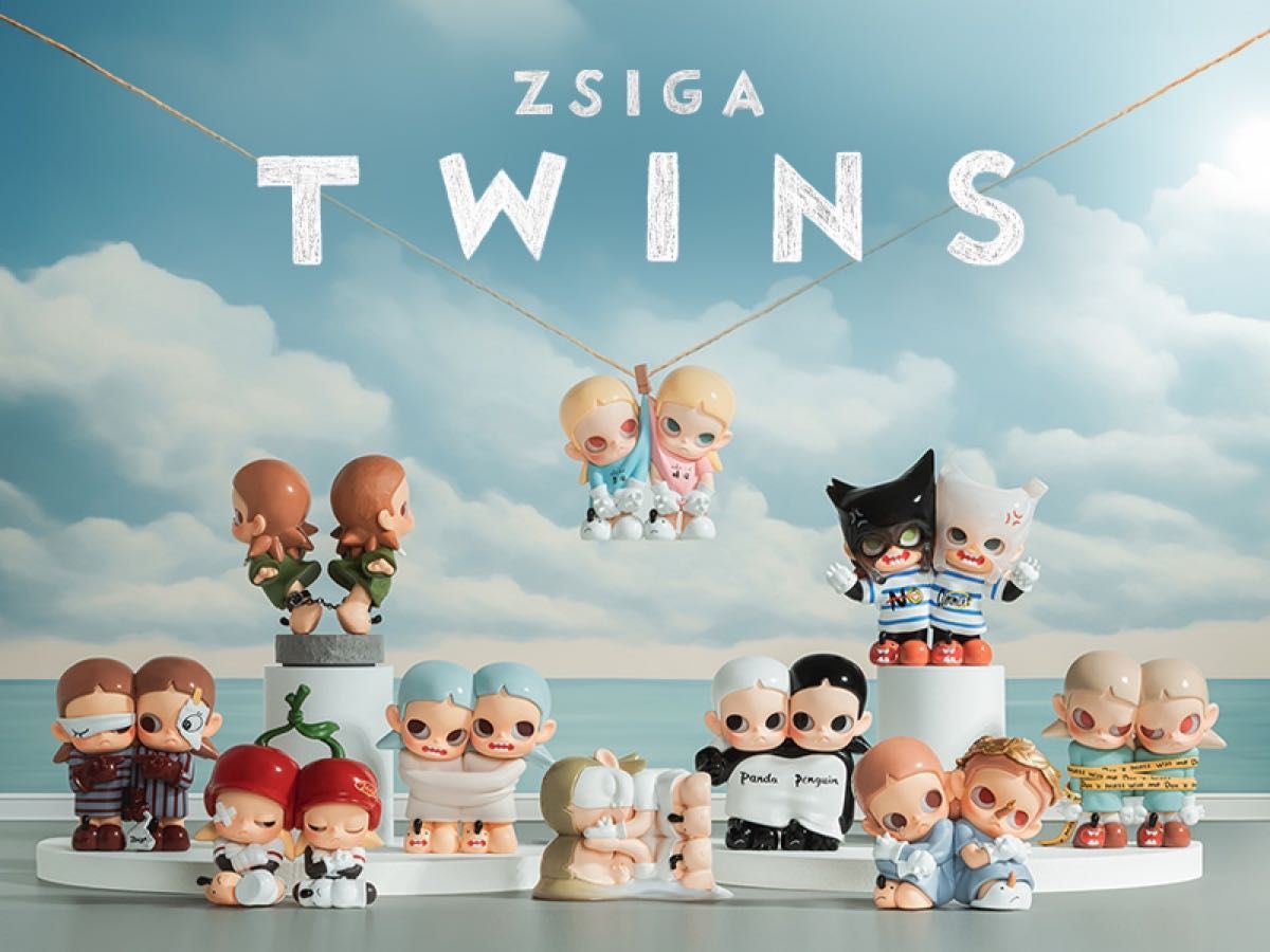 【未開封】popmart ZSIGA Twinsシリーズフィギュア 2点セット