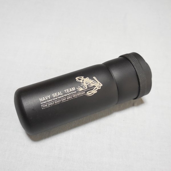 G&G製 NAVY SEAL TEAM コンパクトサプレッサー BK 全長105mm/外径35mm 14mm逆ネジ対応_画像1