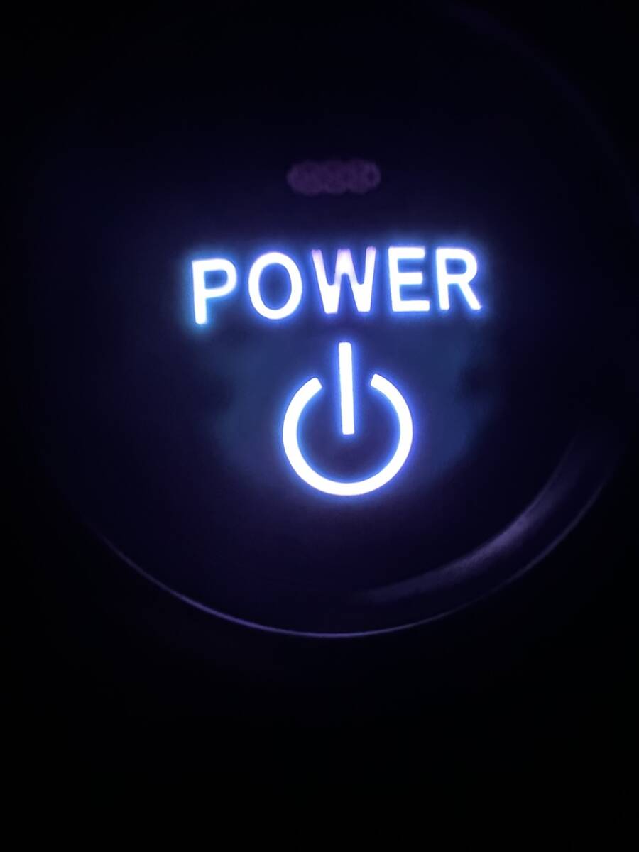 ☆トヨタ純正LED打ち替え済み ハイブリッド POWER スイッチ 11ピン プッシュスタートスイッチ 青ボタン 純正品返却不要 レインボー RGB LED_画像1