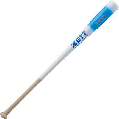 限定品ゼット）木製ノックバットＢＫＴ１４５０ＣＢホワイト×蛍光ブルー８９ｃｍ