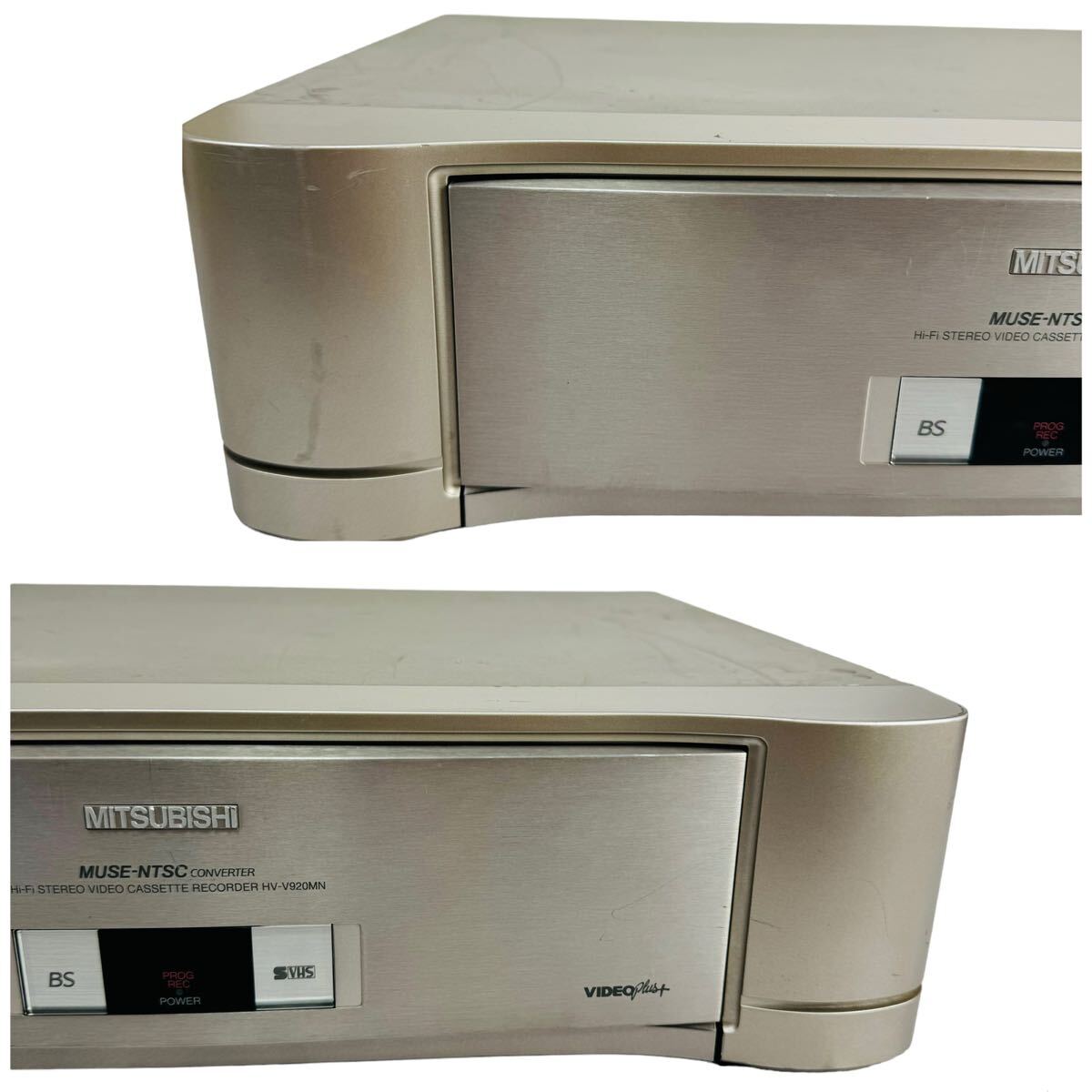 MITSUBISHI HV-V920MN ビデオカセットレコーダー リモコン付き_画像3