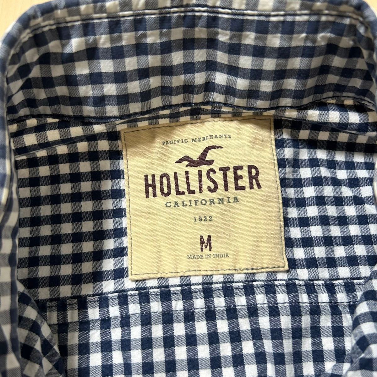 美品　HOLLISTER　ホリスター　長袖　チェックシャツ　2枚セット　メンズ　Mサイズ　サーフ　西海岸_画像9