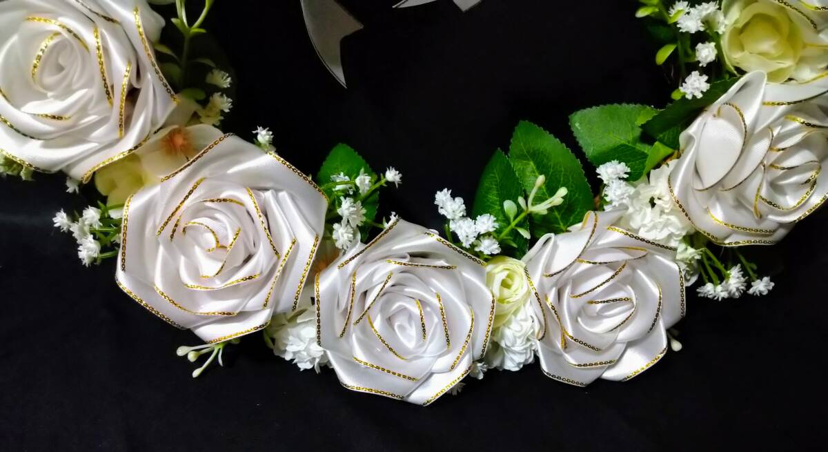  new goods * flower lease white rose 30.*