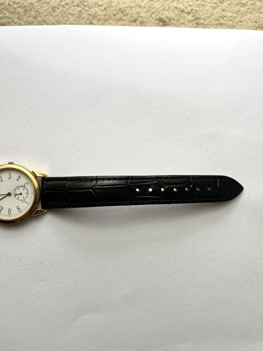ティソ メンズ腕時計 クォーツ 白文字盤 スモールセコンド 電池交換済み おしゃれの画像7