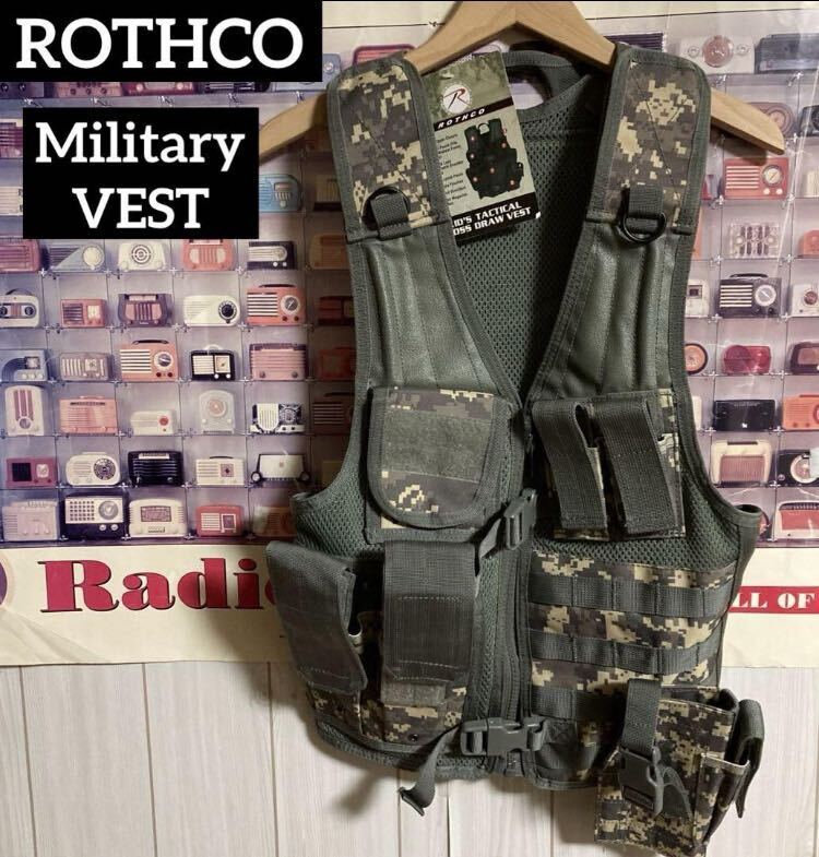 ROTHCOミリタリータクティカルギア迷彩ベストTACTICAL CROSS DRAW VESTジャケット/クロスドローカモフラ軍物デッドストック