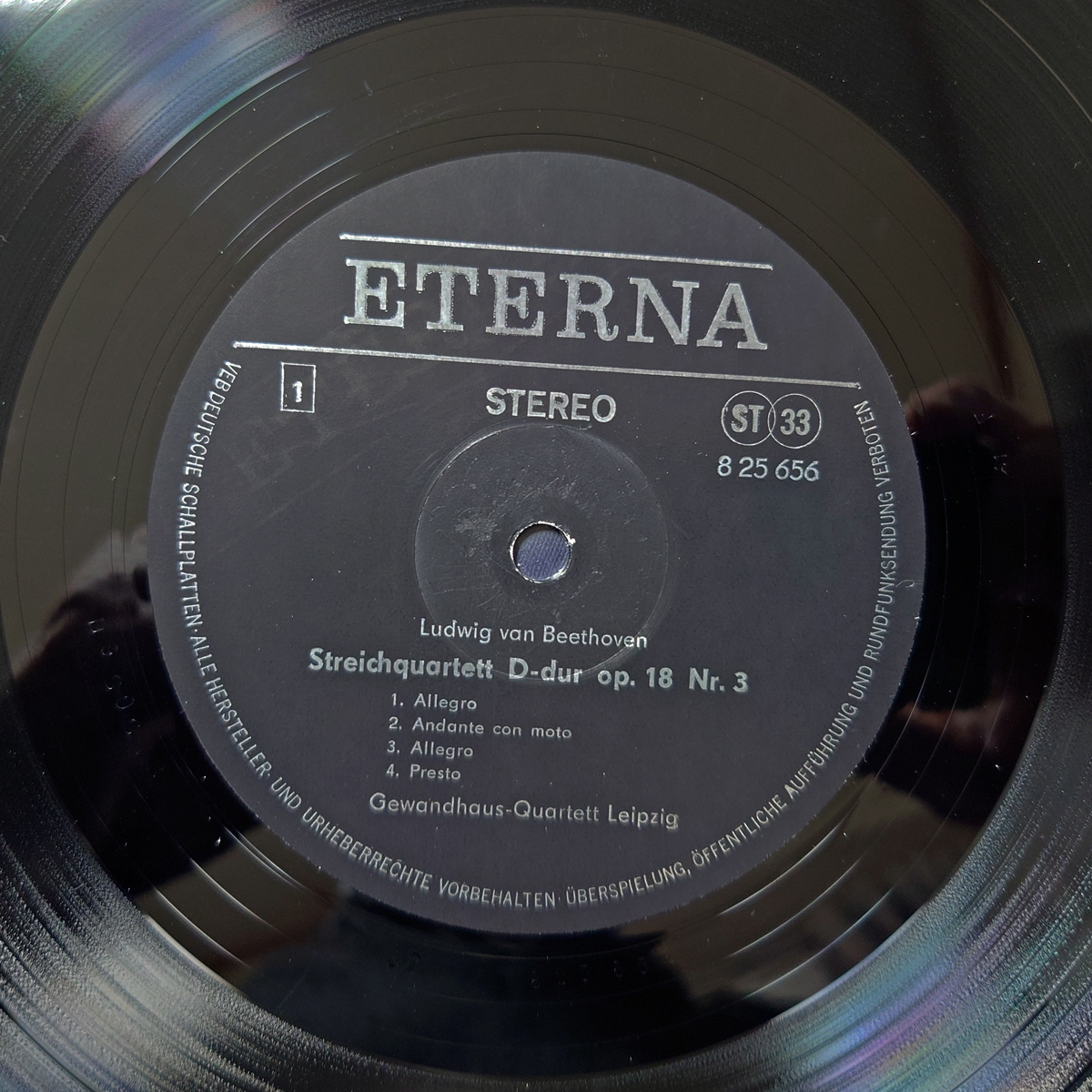 東独Eterna 825656 ベートーヴェン「弦楽四重奏曲第３＆４番」 ゲヴァントハウス四重奏団の画像3