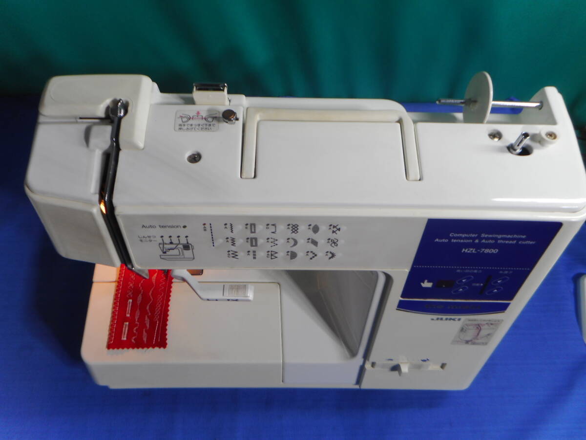 JUKI　HZL-7800　THE　MISIN　日本製　自動糸切り　取り説　カバー付き　パワフル　皮革も縫えます　丈夫_画像6