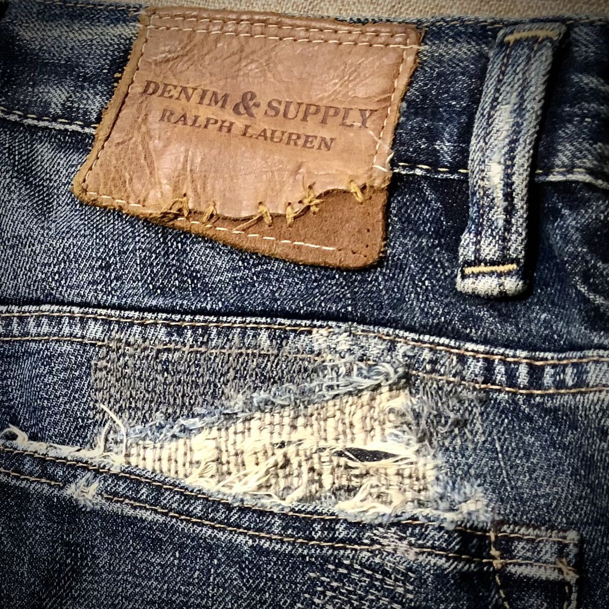 【名品archive】DENIM&SUPPLYクラッシュデニム【29inc】 Levi's501XXなどビンテージ好きな方へ_画像10