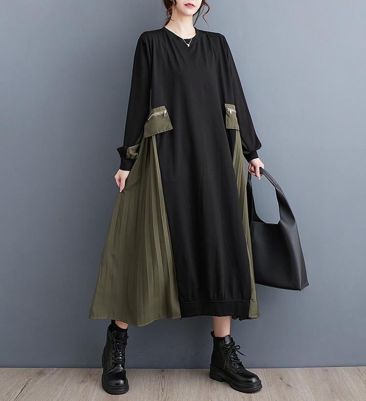 大きいサイズ レディース ロング ワンピース ゆったり 春 秋冬 大きいサイズ レディース ロング ワンピース ゆったり 春 秋冬