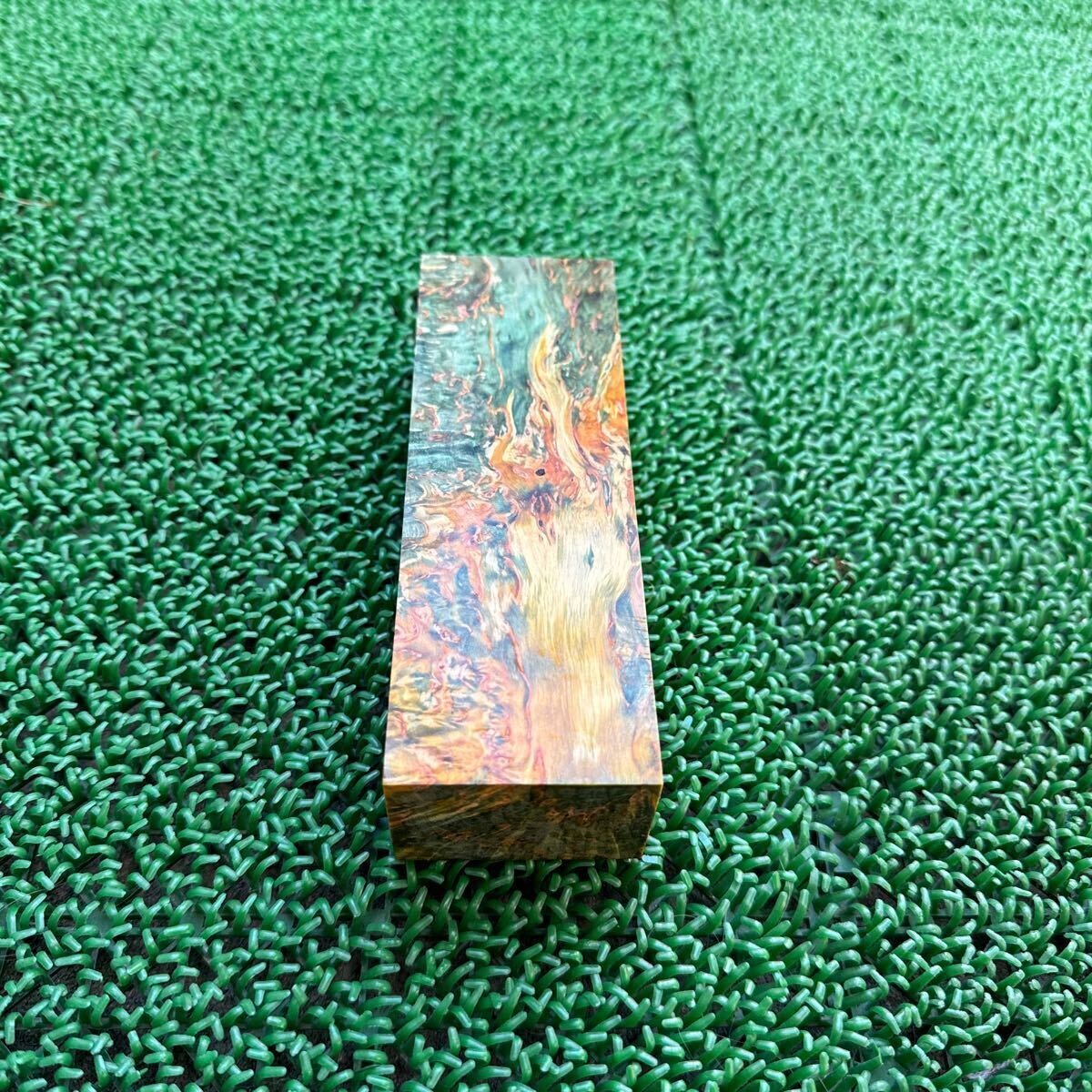 ④ マスールバーチ スタビライズドウッド 極上杢 15.5×5×3.2cm 300g木材_画像9