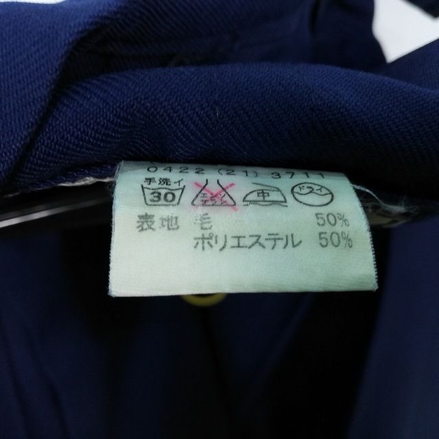 1円 スクールスカート 冬物 w66-丈60 花紺 中学 高校 プリーツ 学生服 制服 女子 中古 HK2379_画像5