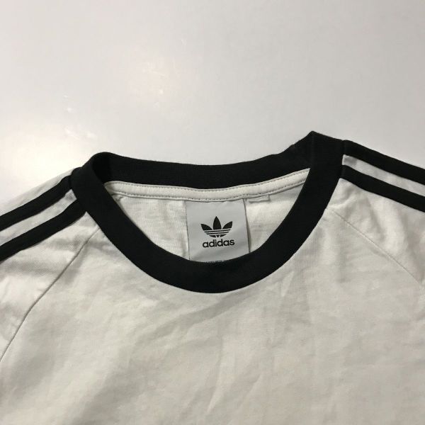 ビンテージ 復刻デザイン アディダス オリジナルス adidas 長袖 3-STRIPES LS スリーストライプ トレフォイルロゴ ロング Tシャツ L ロンT_画像5