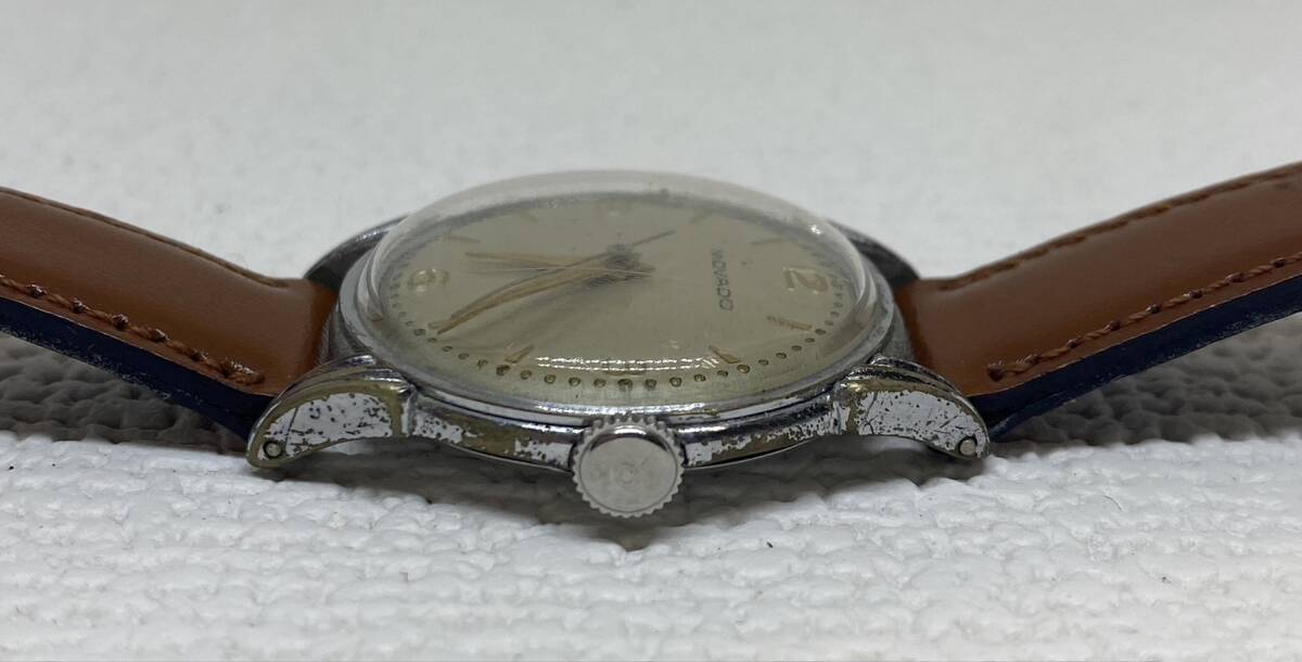 1円〜 送料無料 『6387』 可動品 MOVADO モバード アンティーク 手巻き メンズ 腕時計 稼働中 スイス製 ビンテージの画像7
