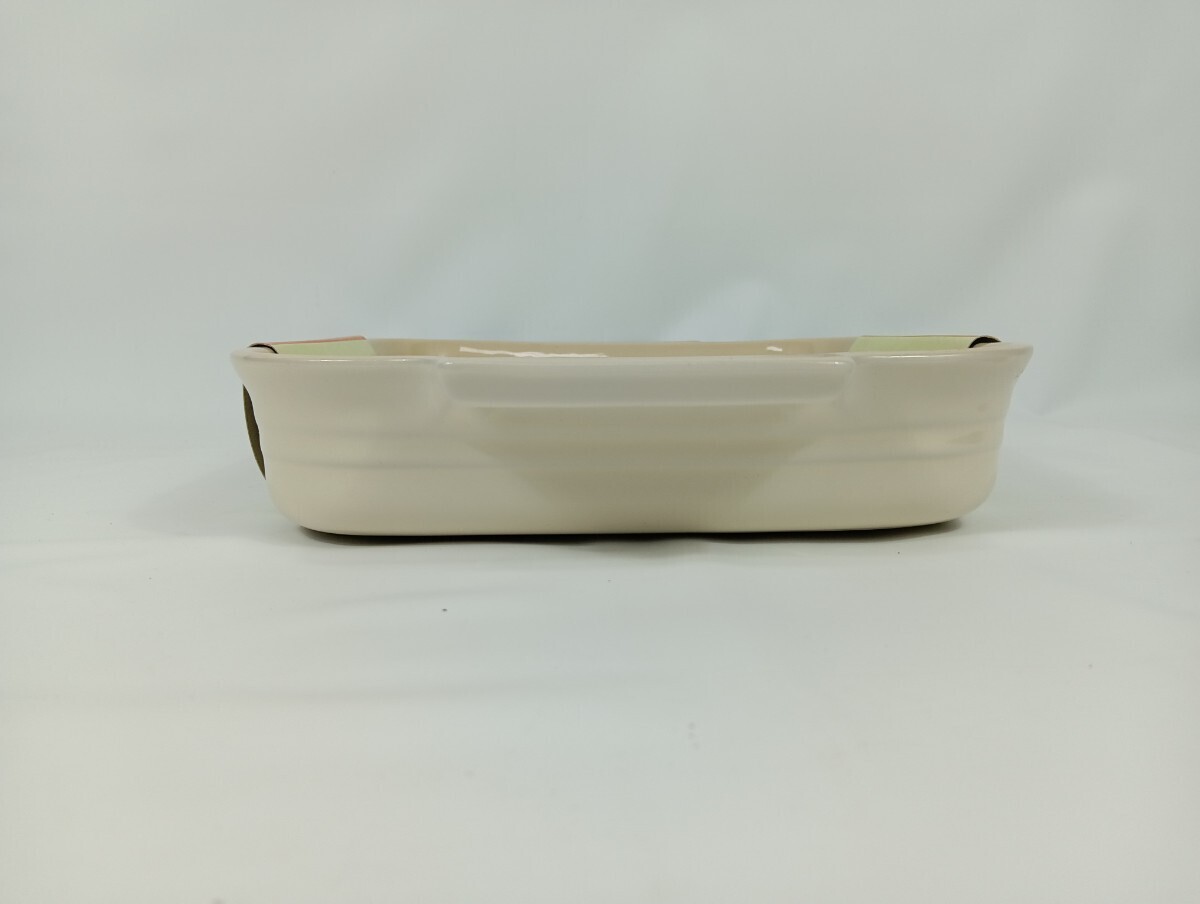 LE CREUSET ル・クルーゼ SQUARE BAKING DISH 23cm 9 1/4 PEARLグラタン皿 ヴィンテージの画像4