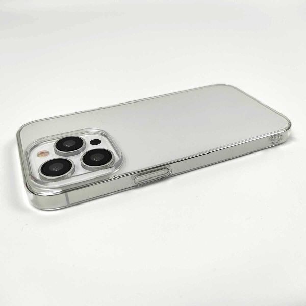 iPhone 14 Pro用 薄型ハードケース カバー シンプル 透明 クリア 側面フル保護 PC_画像3