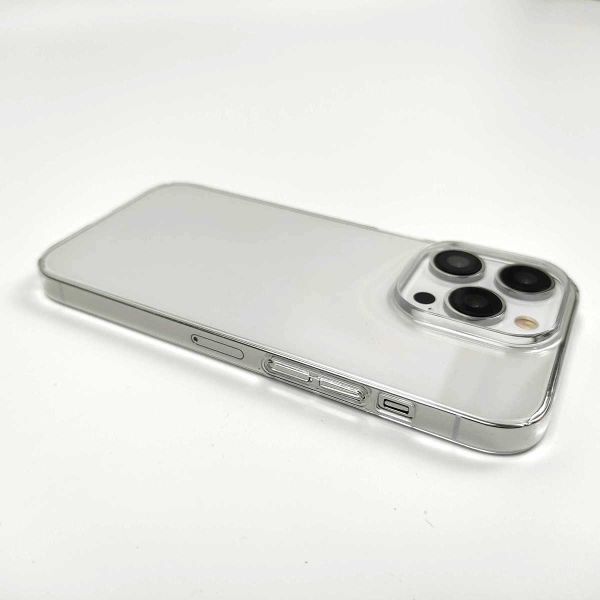 iPhone 14 Pro用 薄型ハードケース カバー シンプル 透明 クリア 側面フル保護 PC_画像5