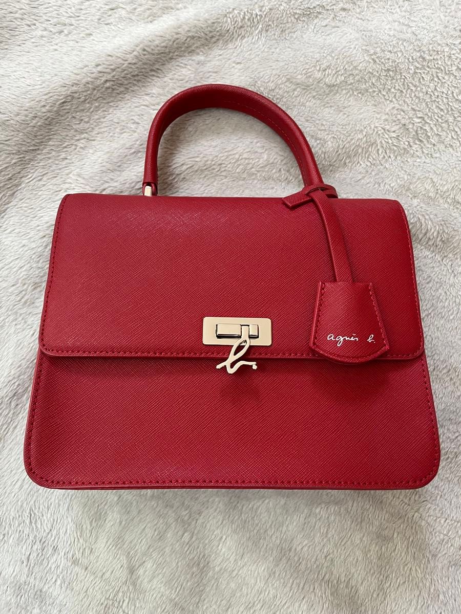 【超美品】agnes b. アニエスベー 2wayハンドバッグ ショルダーバッグ レザーバッグ 鞄 【超美品】agnes b. アニエスベー 2wayハンドバッグ ショルダーバッグ レザーバッグ 鞄