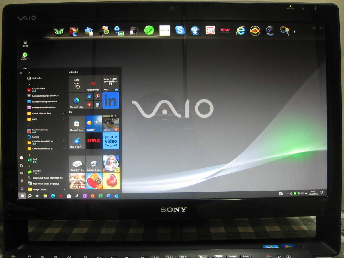 （地デジ視聴対応) ＃＃ SONY VAIO VPCJ218FJ Windows 10 Home ＃＃（完動品)_画像6