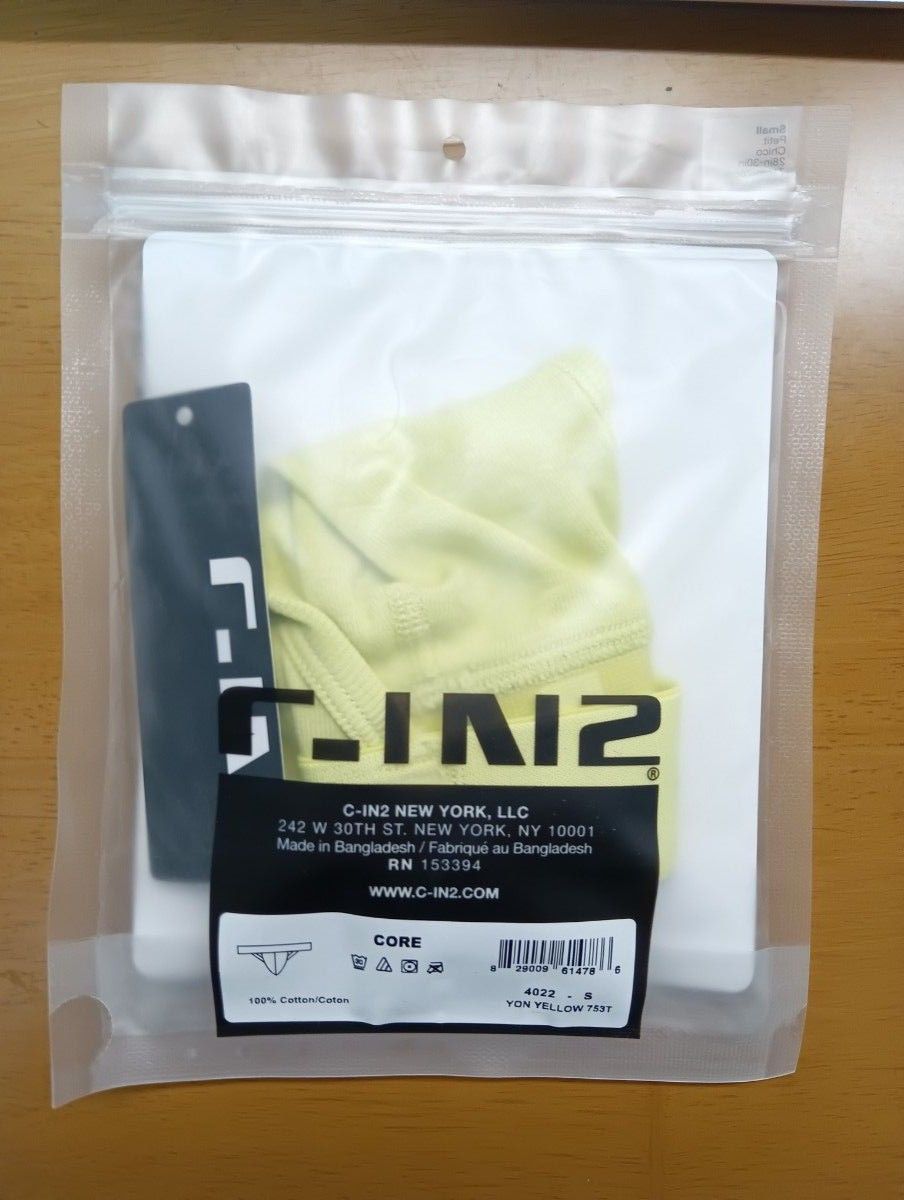 C-IN2 Tバック CORE CLASSIC THONG Sサイズ ヨンイエロー