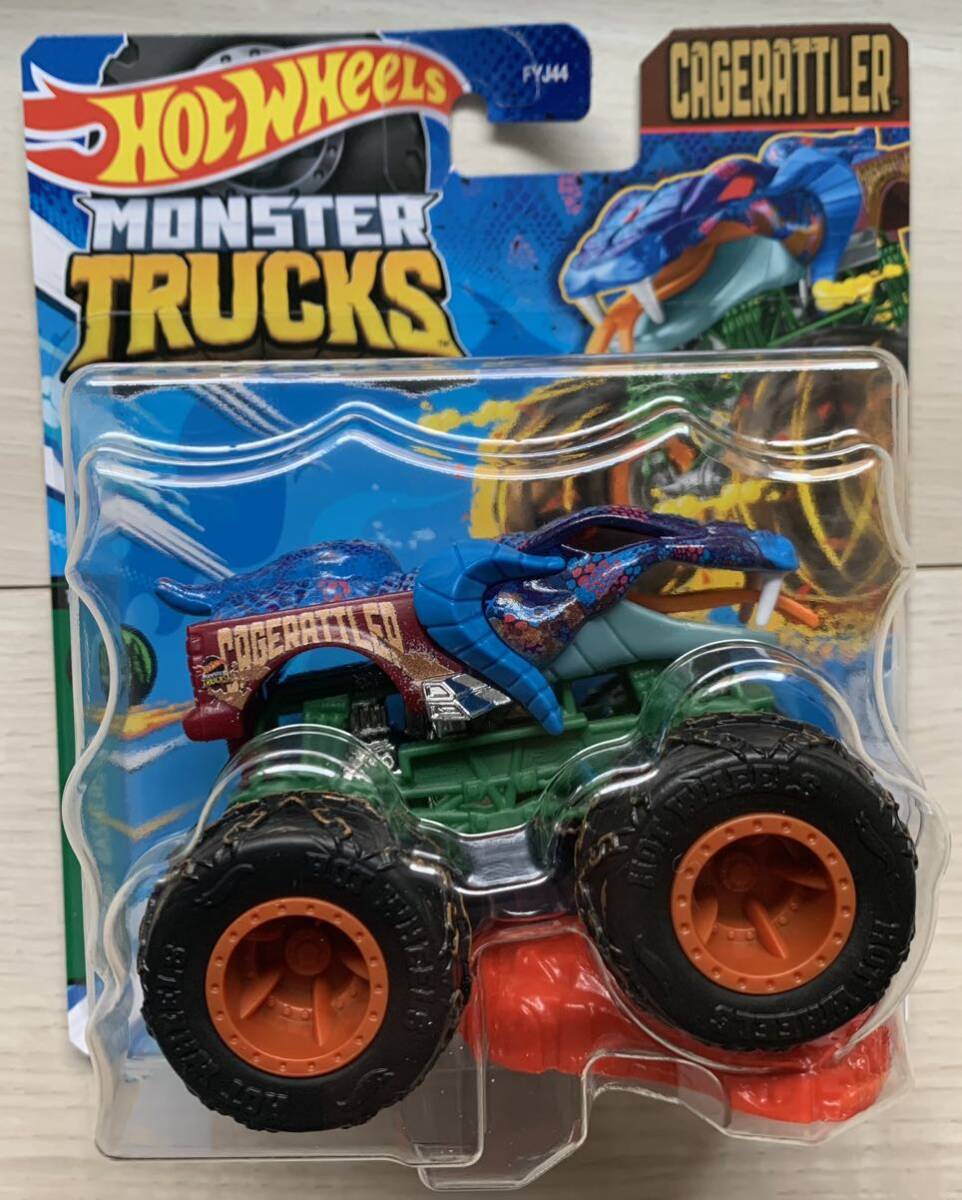 ホットウィール　 モンスタートラック　★　ケージ ラトラー　★　1/64　ミニカー　Hot Wheels　MONSTER TRUCKS　CAGE RATTLER　　新品_画像1