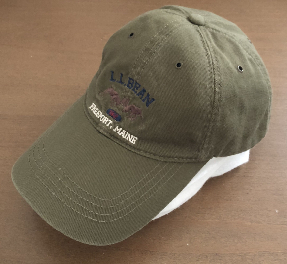 L.L.Bean CAP ヘラジカ 鹿 MILITARY GREEN 帽子 キャップ llbean アメリカ ブランド や アウドドア 古着 好きに も エル エル ビーン_画像1
