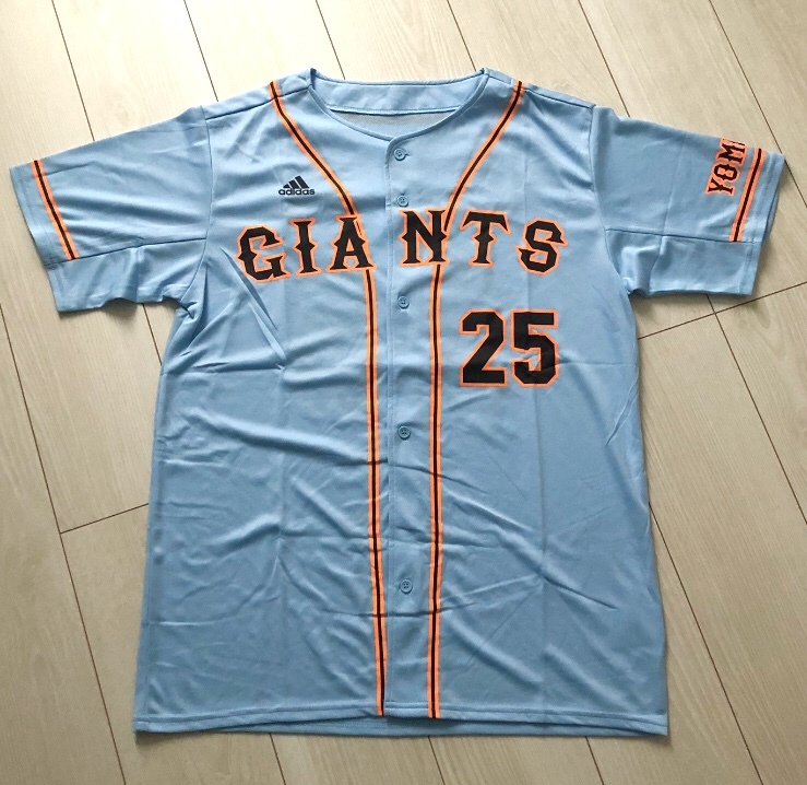 巨人 村田 修一 ユニフォーム adidas 製 オレンジGIANTS 東京 読売 ジャイアンツ 水色 ビジター NPB や プロ 野球 好きに もの画像1