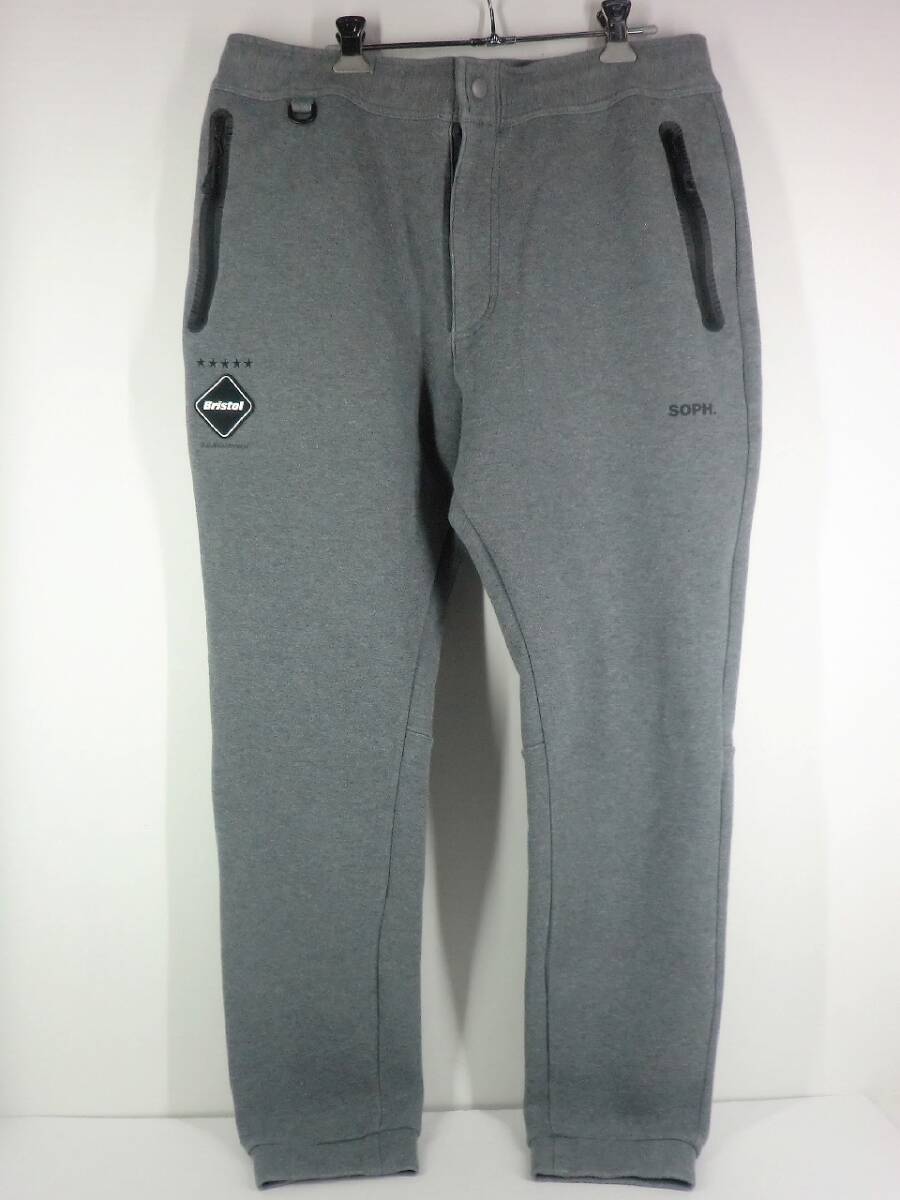 A3355 F.C.Real Bristol FCRB TECH SWEAT TRAINING PANTS サイズXL FCRB-232040 トレーニングパンツ スウェットパンツ グレー 中古_画像1