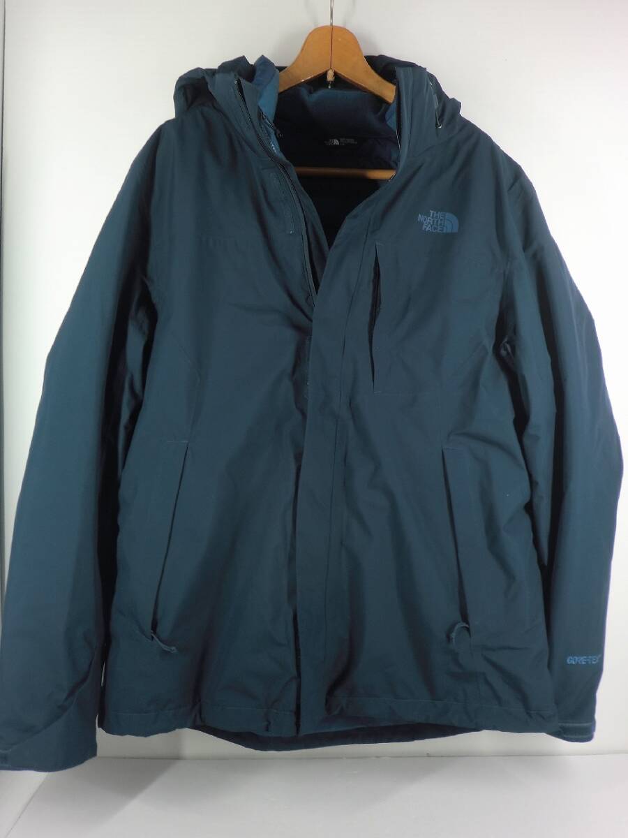 A3376 THE NORTH FACE ノースフェイス インナー付きジャケット サイズL ネイビー 紺 ブルー青 ND51812Z 中古_画像1