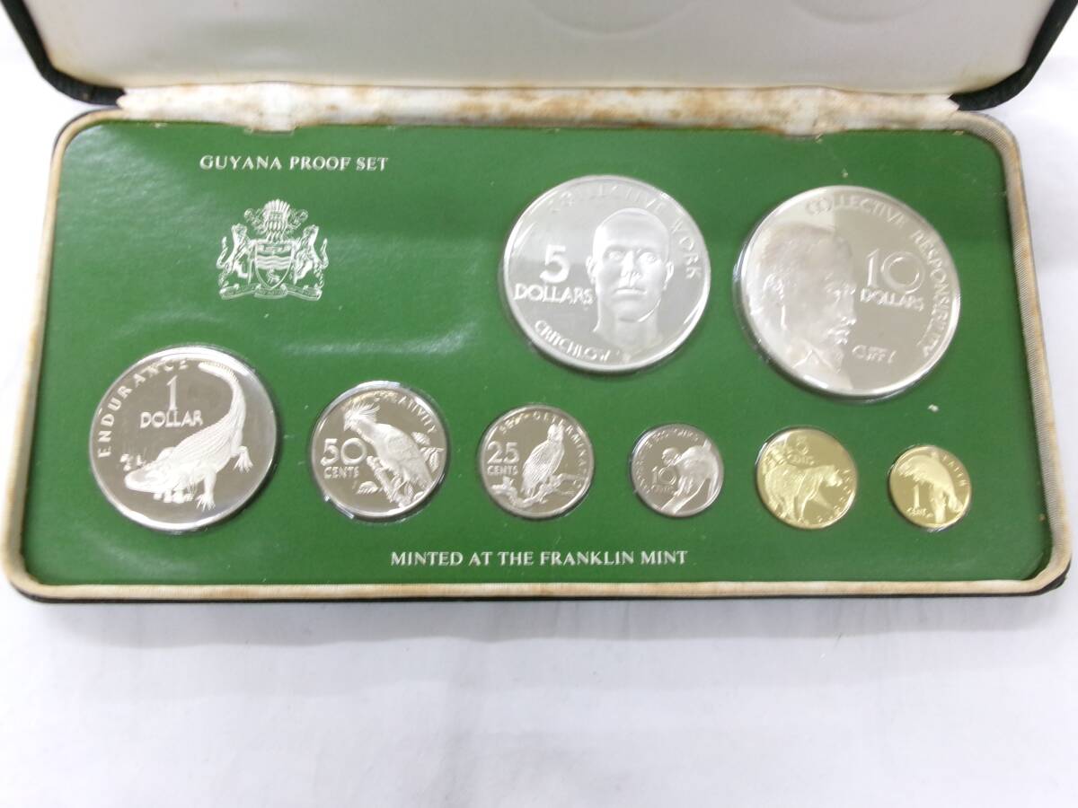 TK193★NATIONAL COINAGE OF GUYANA PROOF SET プルーフ貨幣セット_画像3