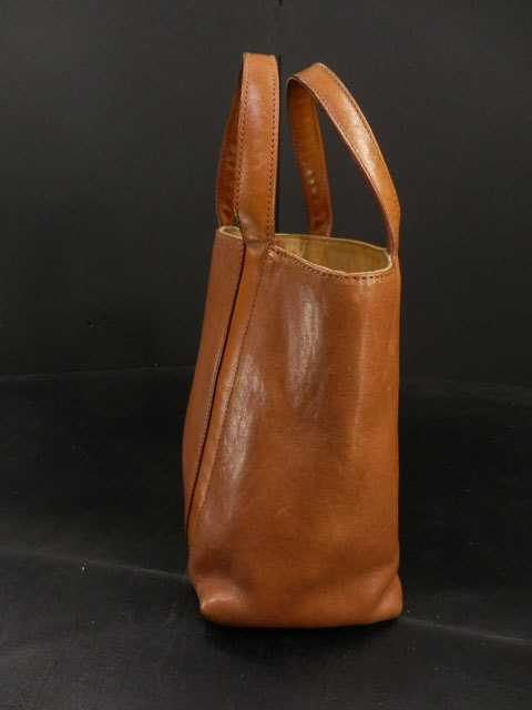  Hirofu tea leather W25cm tote bag made in Italy HIROFU