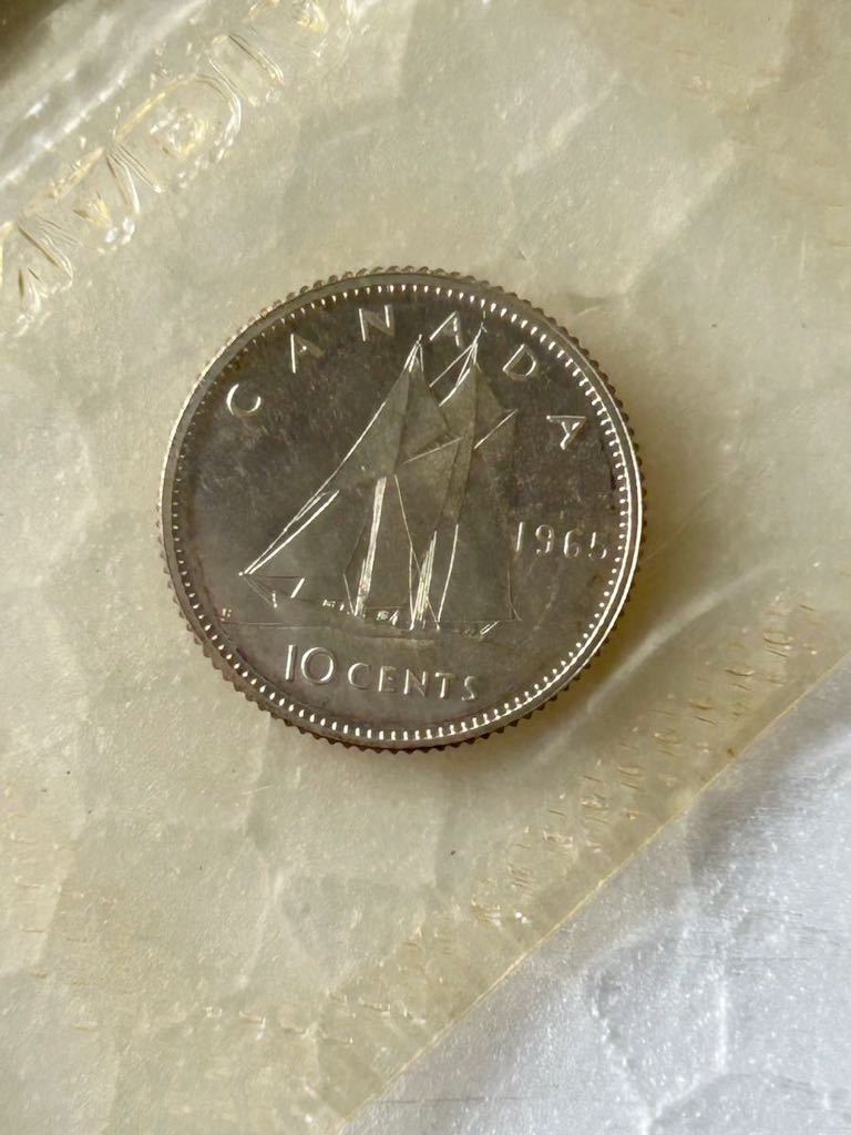 カナダ 銀貨 記念硬貨 コイン6枚セット 1965年　エリザベス 貨幣 海外コレクション アンティーク CANADA DOLLAR cents【未使用保管品】_画像8