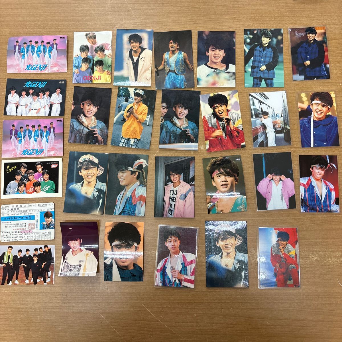 TA-563* click post ( nationwide equal postage 185 jpy )[ light GENJI ] 29 pieces set that time thing photograph of a star card laminate card Morohoshi Kazumi 