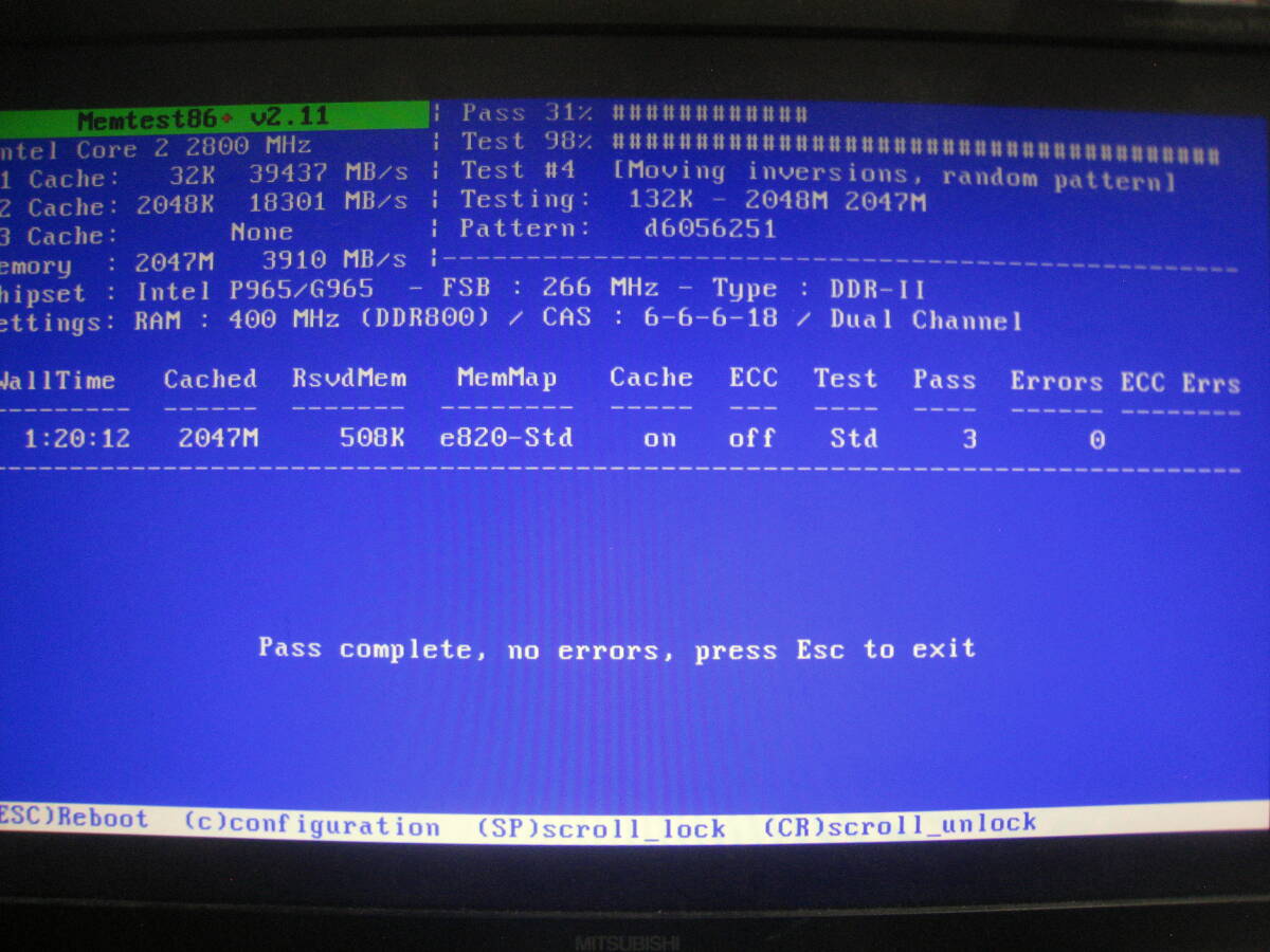 低背タイプ　合計2GB Transcend　PC2 6400 DDR2 800 1GB 2枚 3100/100302_画像4