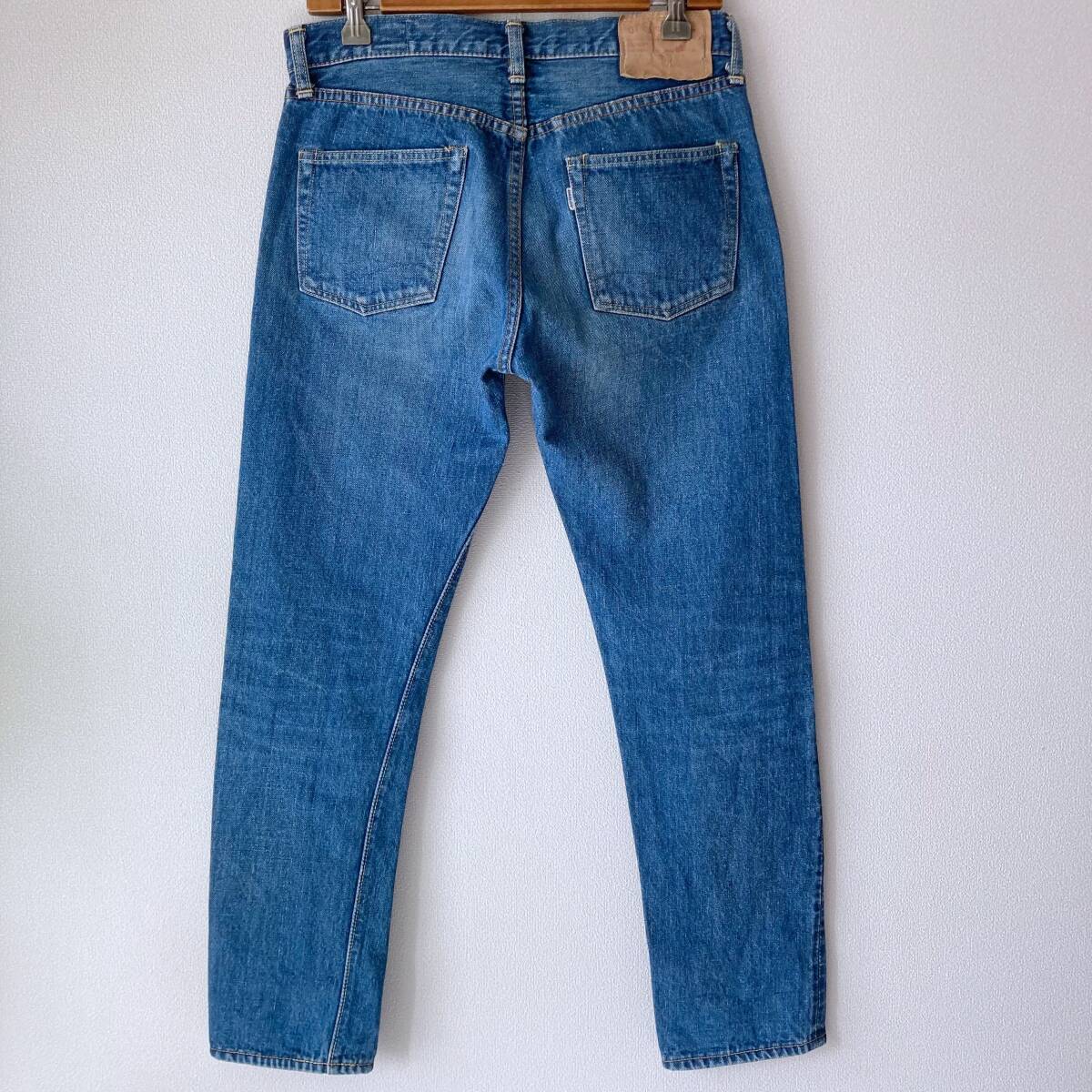 オアスロウ orslow 107 アイビーフィット 2YEAR WASH DENIM インディゴセルビッチデニム ウィメンズM ジッパーフライ 赤耳 定番 ジーパン_画像5