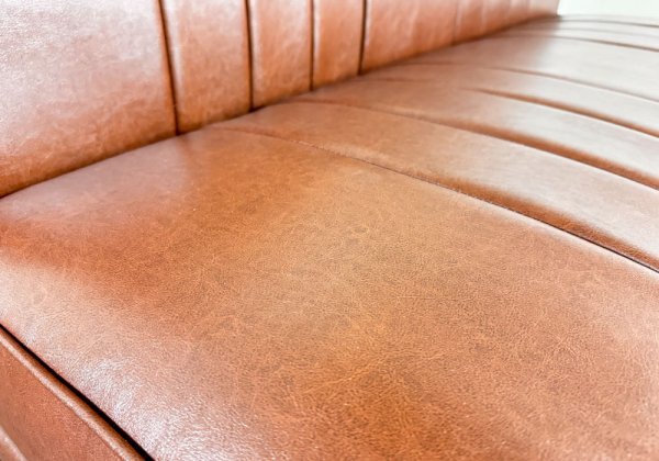 2 seater . sofa fake leather compound imitation leather love sofa 2 seater . Brown 2P sofa 