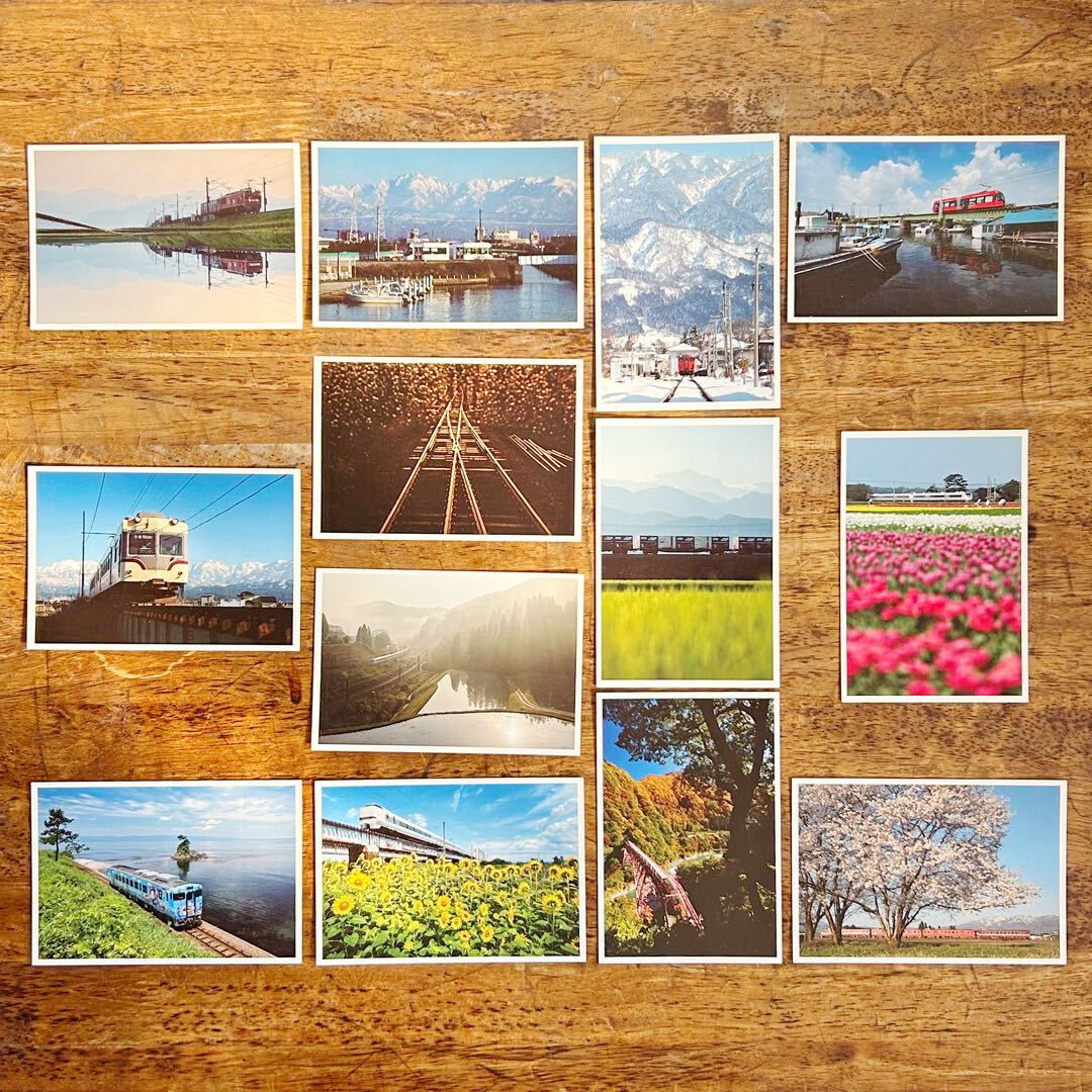 湯浅啓　富山の鉄道　ポストカード　13枚　ケース入り_画像1